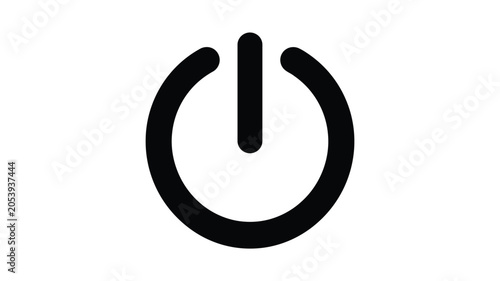 Принти на полотні Power Button Icon Black Silhouette icon symbol