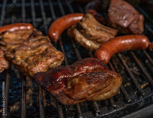 meat on the grill