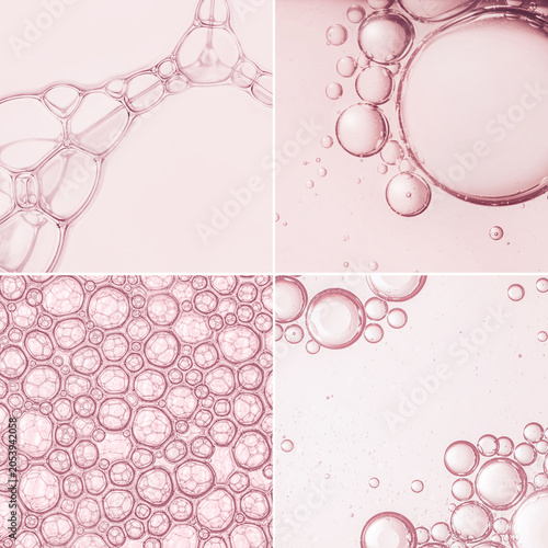 Картината върху платно Blush Collagen Matrix: Premium Peptide Skincare Gel Textures Set