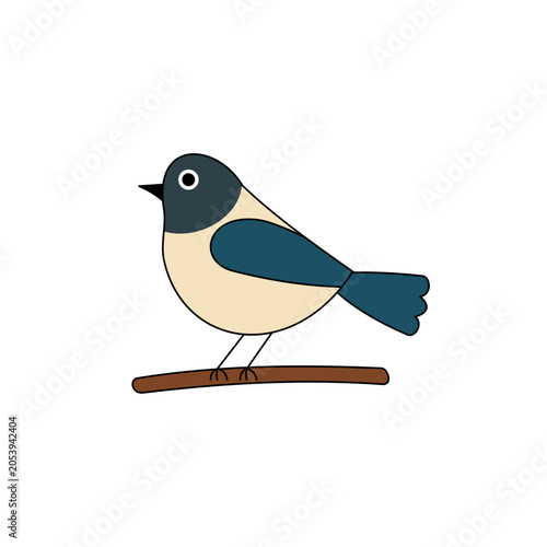A doodle depicting a bird