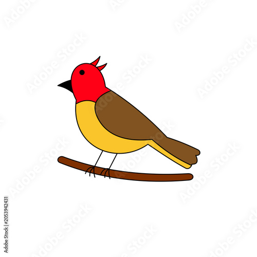 A doodle depicting a bird