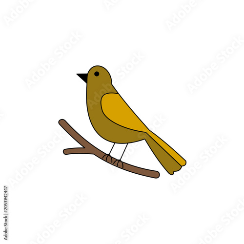 A doodle depicting a bird