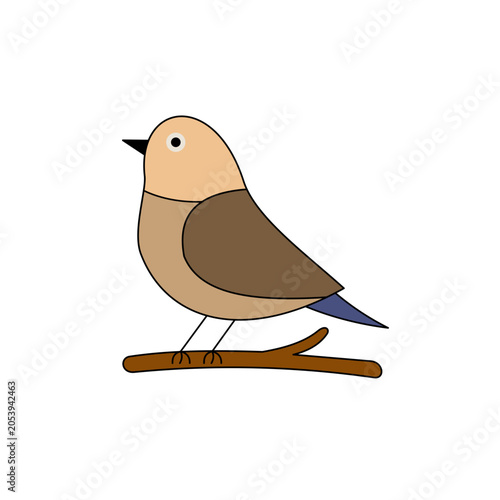 A doodle depicting a bird