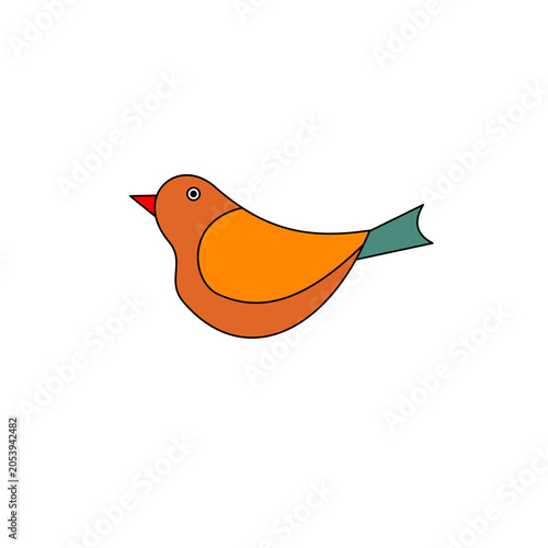 A doodle depicting a bird