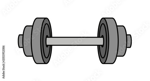 Tableau sur toile Dumbbell weightlifting fitness equipment icon.