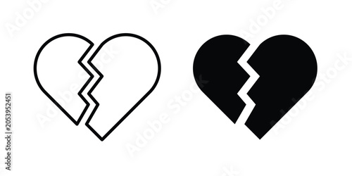 Foto Broken heart icon