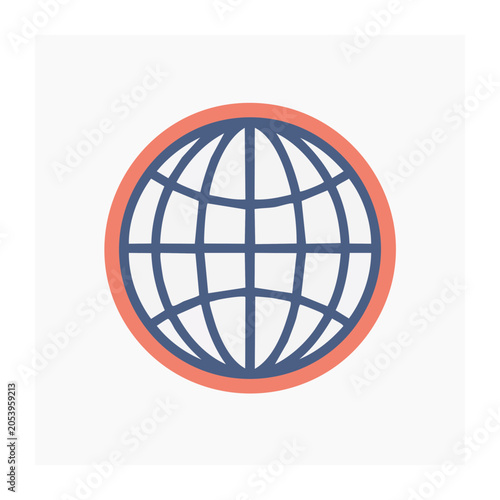 Flat Globe Icon Design