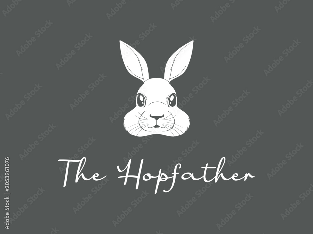 Fototapeta premium The Hopfather Cute Easter Rabbit Godfather Parody Bunny Tee