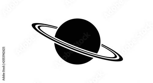 Saturn planet with ring system.