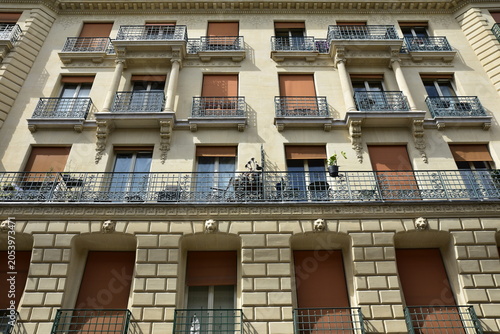 Immeuble haussmannien à Paris