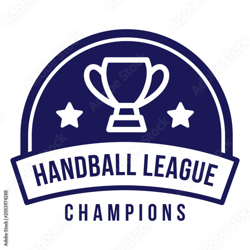 Cuadro en lienzo Handball league champions badge