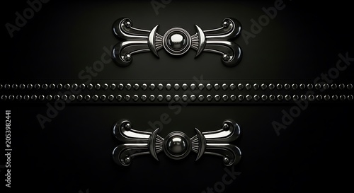 Elegant Black Coffin Details - Handles and Trim in Dark Light.