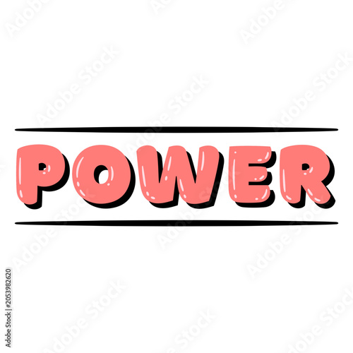 Принти на полотні Power word pink