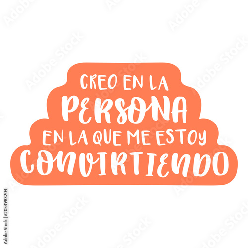 Obraz na płótnie The person i'm becoming spanish quote