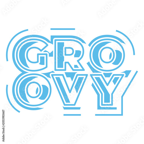 Εκτύπωση καμβά Groovy filled stroke quote