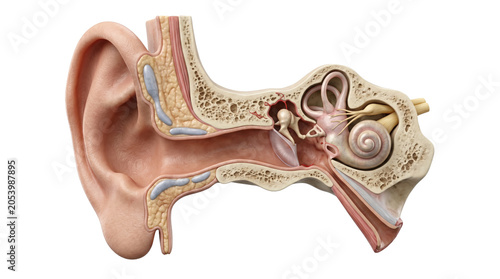 Anatomical model of human inner ear