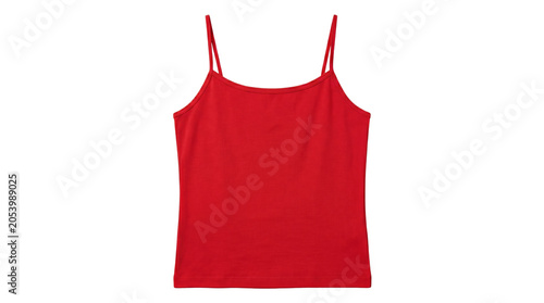 Vászonkép Bright red women's camisole tank top