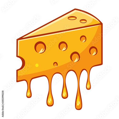 Cartoon slice of cheese