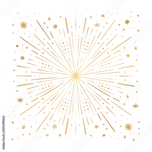 Golden Starburst Graphic Element