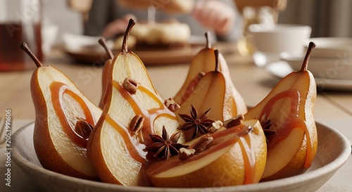 Caramelized Pears with Spices - A Delicious Dessert Delight.