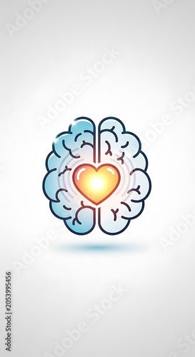 Brain and Heart Connection - Balancing Logic and Emotion for Mental Wellness.