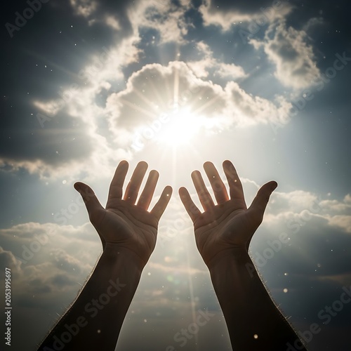Reaching for the Light - Hope and Spiritual Connection.