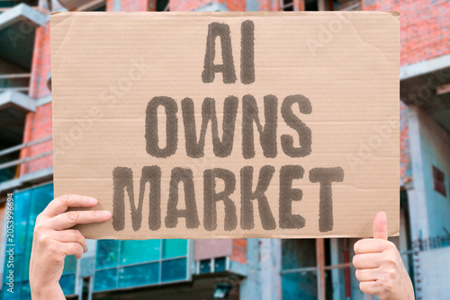Billede på lærred "AI owns market" Algorithm dominates trading