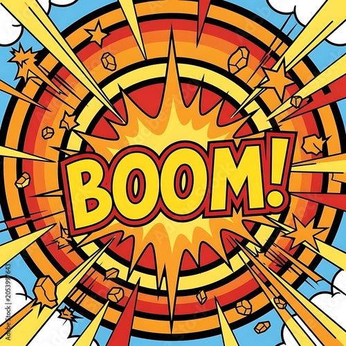 Comic Book Explosion - A Dynamic Boom Illustration.