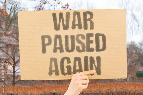 Canvastavla "War paused again" Temporary ceasefire resumes