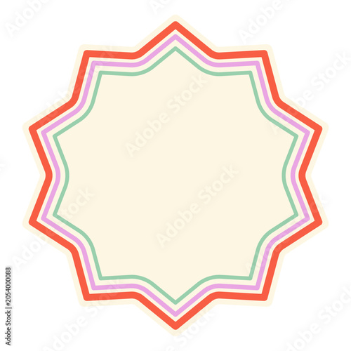 Foto Colorful star-shaped label