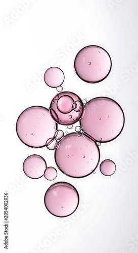 Pink Bubbles - A Microscopic View of Beauty and Science.