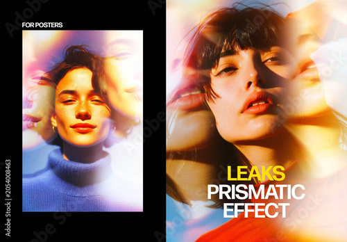 Prism Photo Effect – Light Leak for Poster & Social Media (PSD)