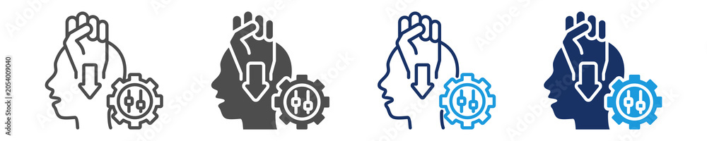 Obraz premium self mastery icon set with multiple concept