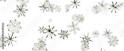 Cuadro en lienzo Abstract winter snowflakes background with a clean and frosty appearance