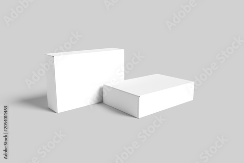 Blank Packaging Box Mockup - 3D Illustration