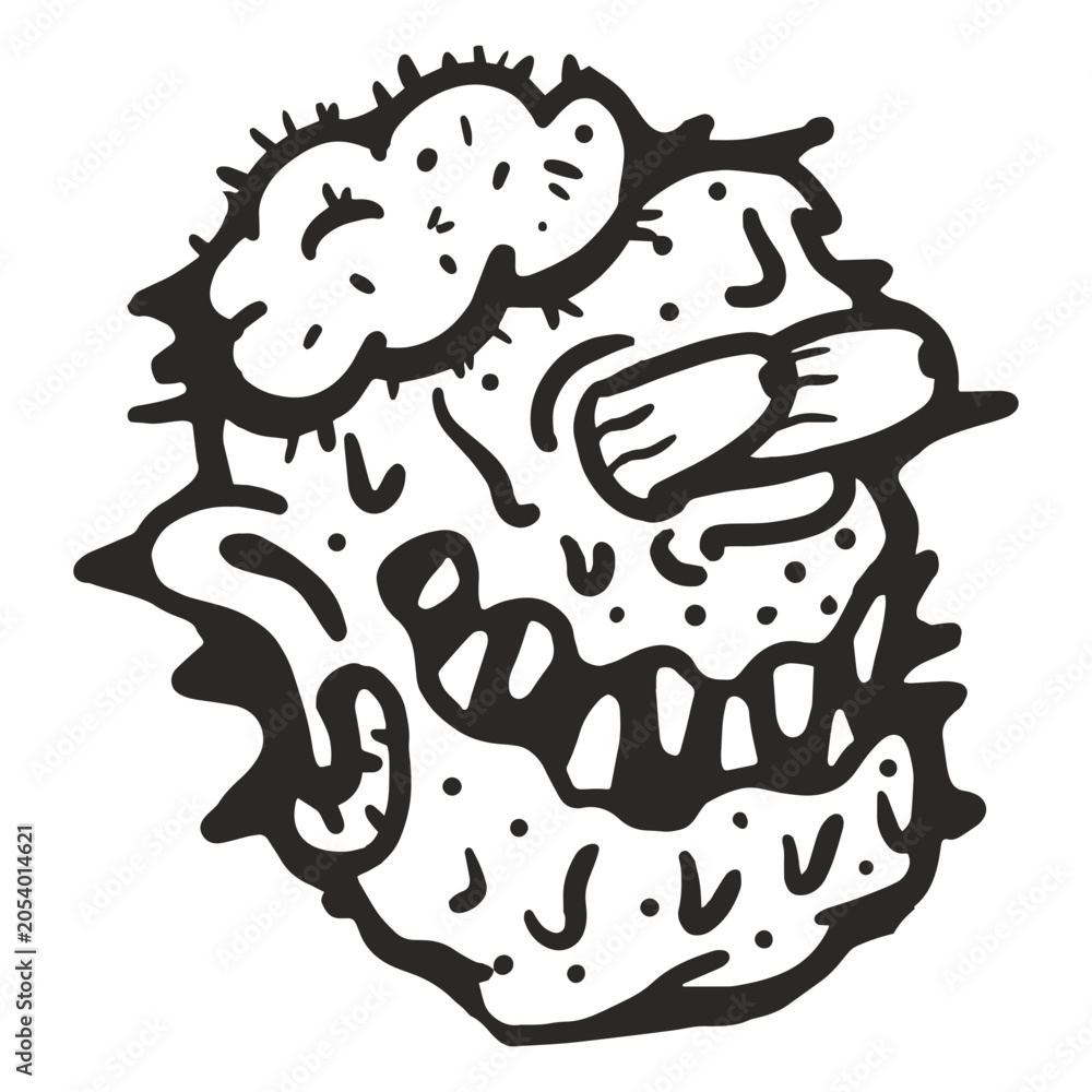 Fototapeta premium Halloween monster with ugly teeth