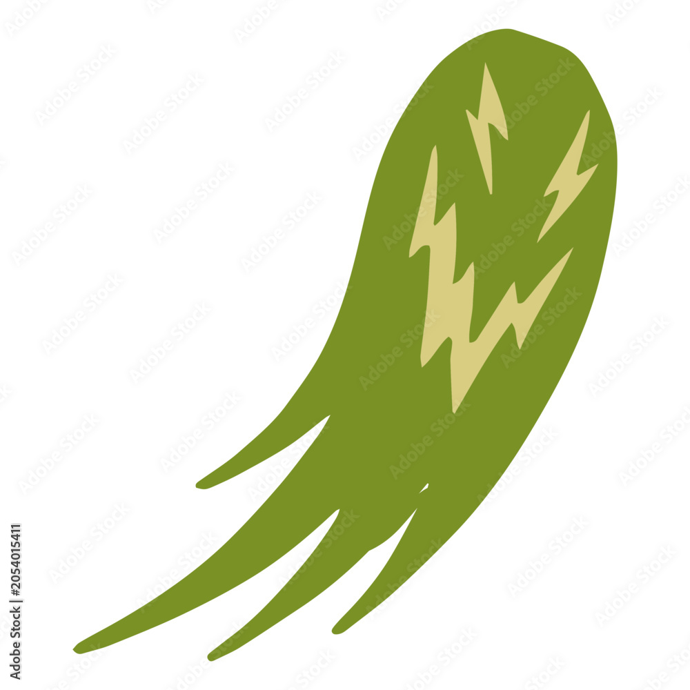 Φωτογραφία A green spectral apparition soaring through the sky