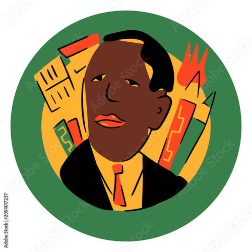 Φωτογραφία Elegant man in a Black History Month badge