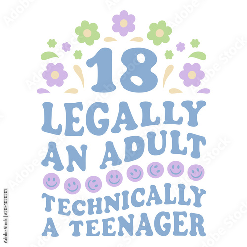 Foto Legally an adult technically a teenager