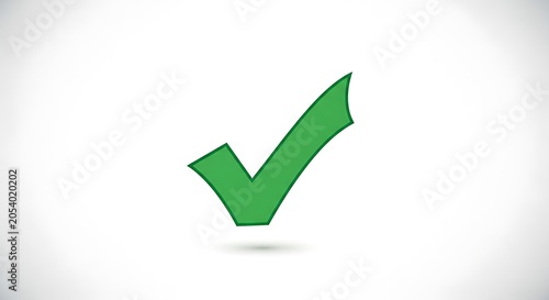 Green check mark icon on white background for approval and confirmation.