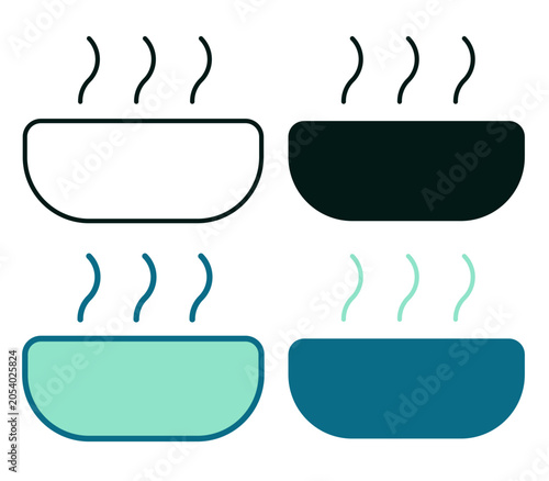 Zero Hunger icon. Plate of food logo. Sustainable Development Goals concept. Line, Duotone and Solid Style for Dark and Light UI, Web and Mobile Apps.