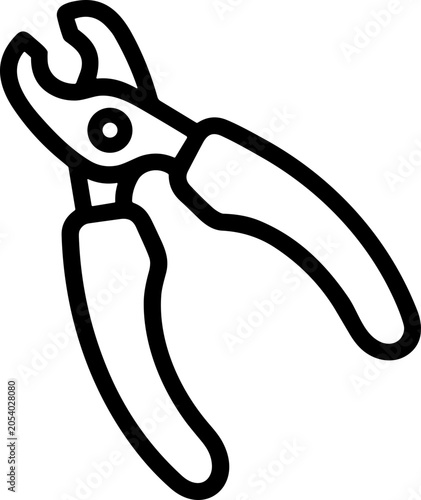 Cuadro en lienzo Pet Nail Clippers Icon - Grooming Tool Illustration