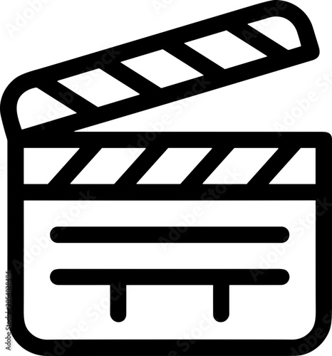 Konstfotografi Film clapboard icon, movie production symbol, cinema, filmmaking, video creation