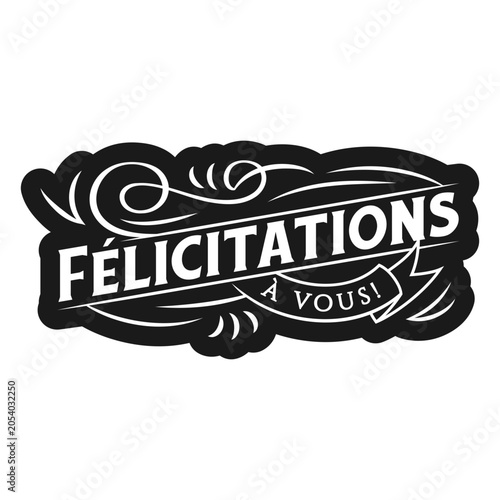Фотография Elegant french congratulations design