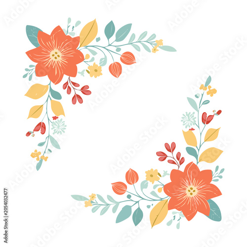 Floral Wreath Vector Illustration