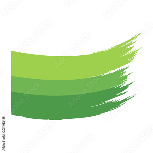 Green fabric fold on transparent background