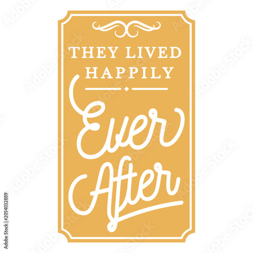 Fotografie They lived happily ever after cut out