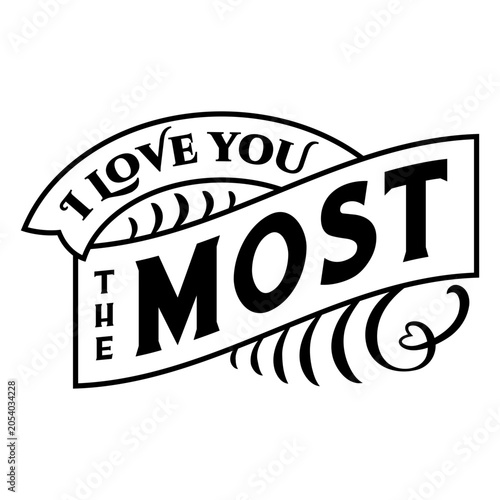 Foto Bold affectionate typography design with decorative elements t-shirt design
