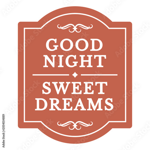 Cuadro en lienzo Charming good night sweet dreams wall art