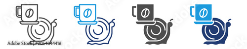 Konstfotografi slow morning icon set multiple style